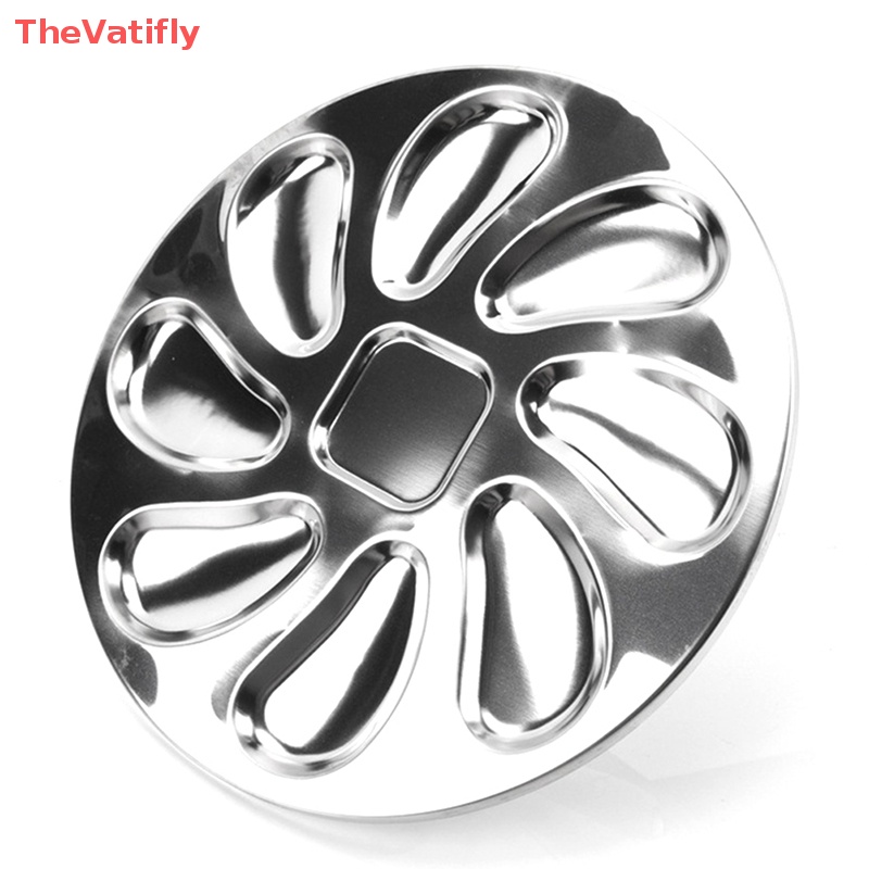 Đĩa Đựng Thức Ăn Bằng Thép Không Gỉ 8 Ngăn Tiện Dụng