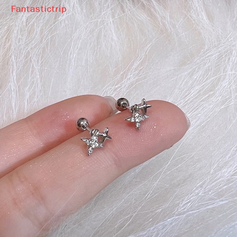 1 Đôi Bông Tai Hình Ngôi Sao Xoắn Ốc Thời Trang Dành Cho Nữ