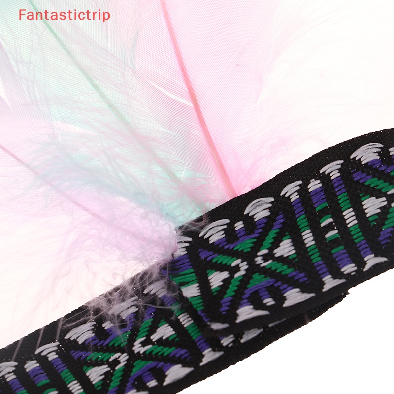 [Fantastictrip] Cài Tóc Lông Vũ Nhiều Màu Sắc Thời Trang Sáng Tạo Làm Bằng Thủ Công Thời Trang Trình Diễn