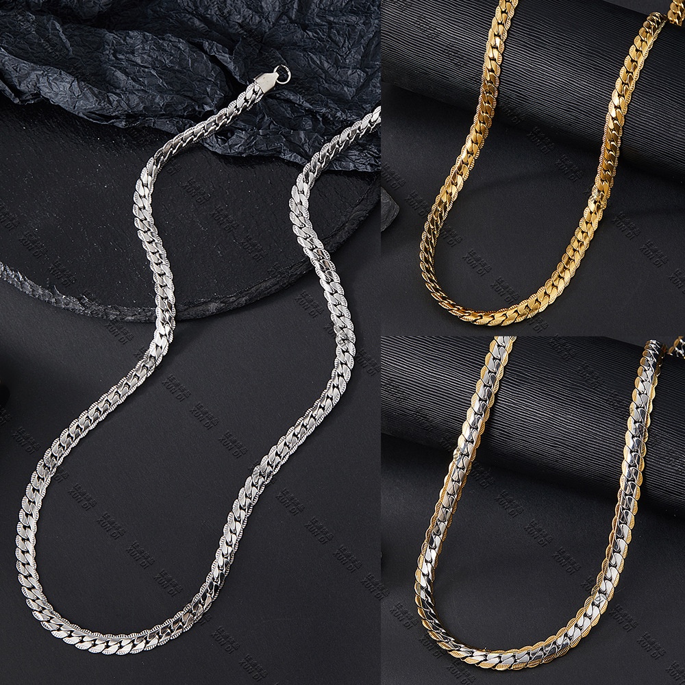 Dây Chuyền Thép Titan Cao Cấp 8mm Phong Cách Hip Hop Cá Tính Cho Nam