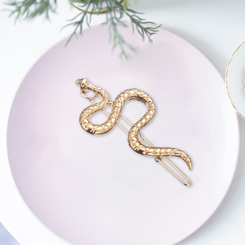 Kẹp Tóc Kim Loại Hình Rắn Phong Cách Punk Cho Nữ