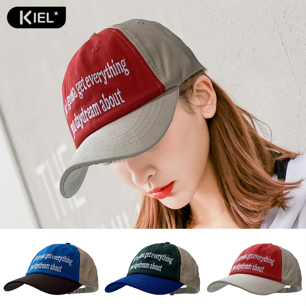 Mũ Lưỡi Trai Phối Lỗ Thoáng Khí Chống Tia UV In Chữ Phong Cách Hip hop Thời Trang