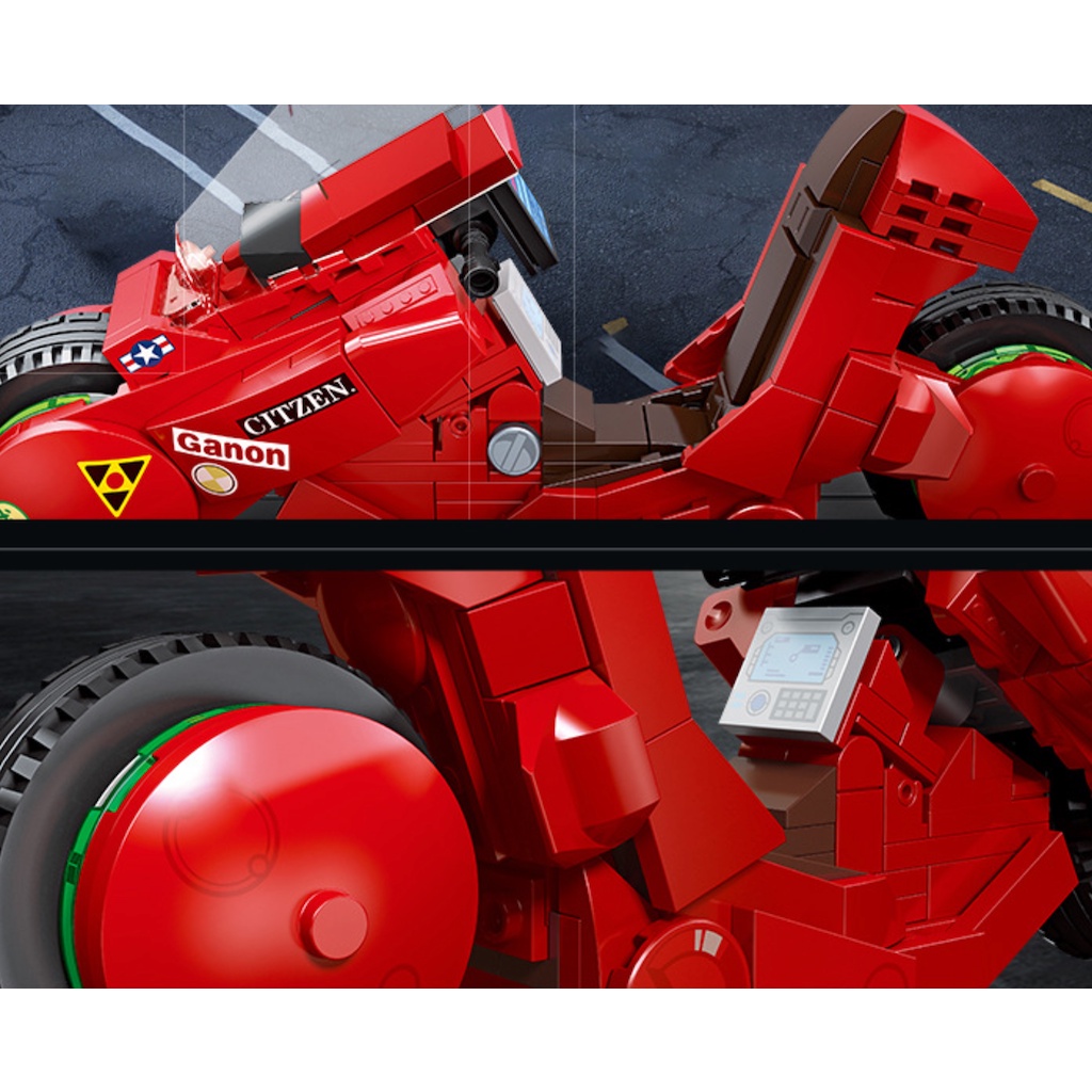 Bộ 231 Mô Hình Xe Máy Akira Đồ Chơi Giáo Dục Cho Bé DIY Mới