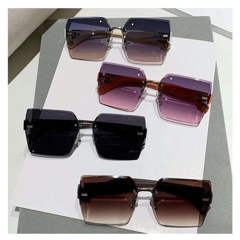 Kính Mát Chống Tia UV Không Gọng Thời Trang Cao Cấp Cho Nữ