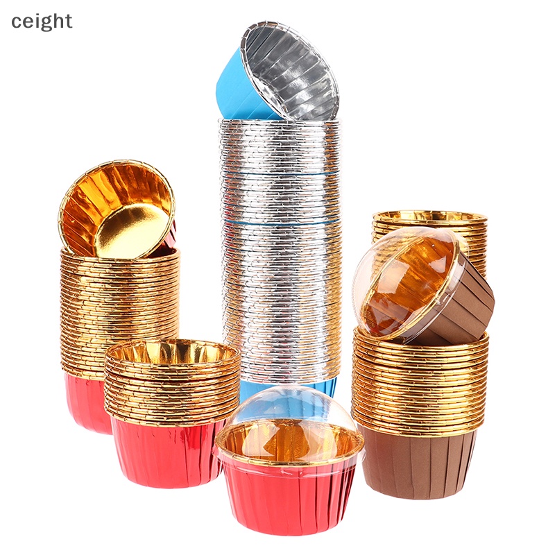 Set 10 Cốc Giấy Làm Bánh Muffin Có Nắp Cuộn Tiện Lợi