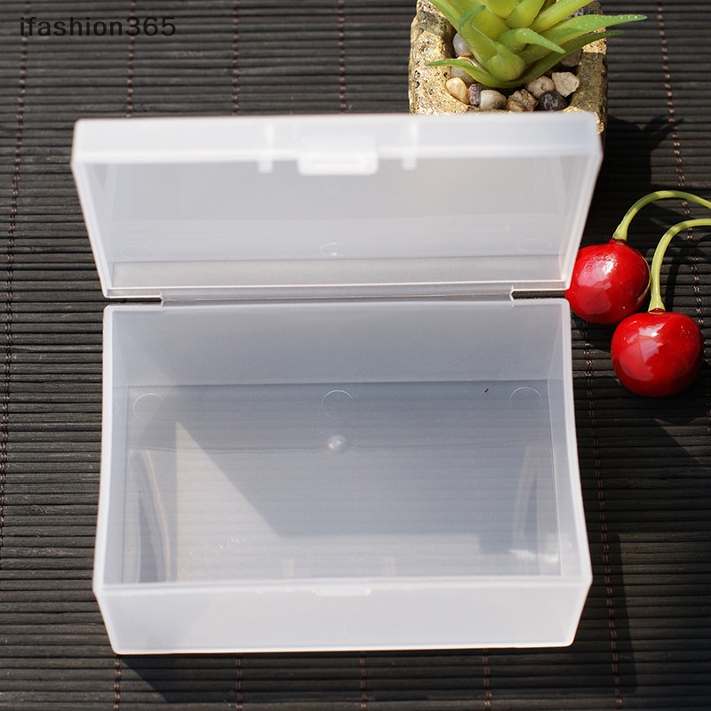 Hộp Nhựa Mini Hình Chữ Nhật Trong Mờ Chống Bụi Đựng Trang Sức Tiện Dụng ifashion365