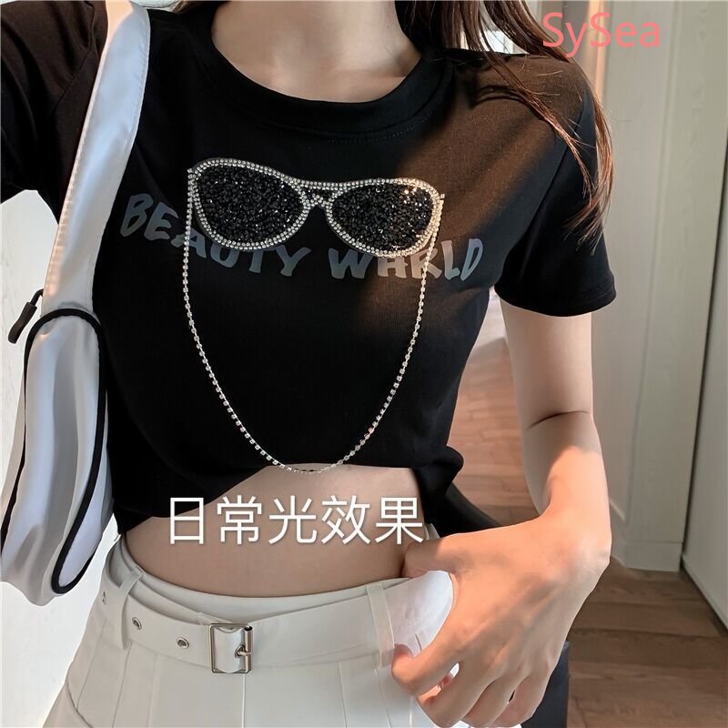 Áo Thun Ngắn Tay In Chữ Phong Cách Hàn Quốc Trẻ Trung Dành Cho Nữ