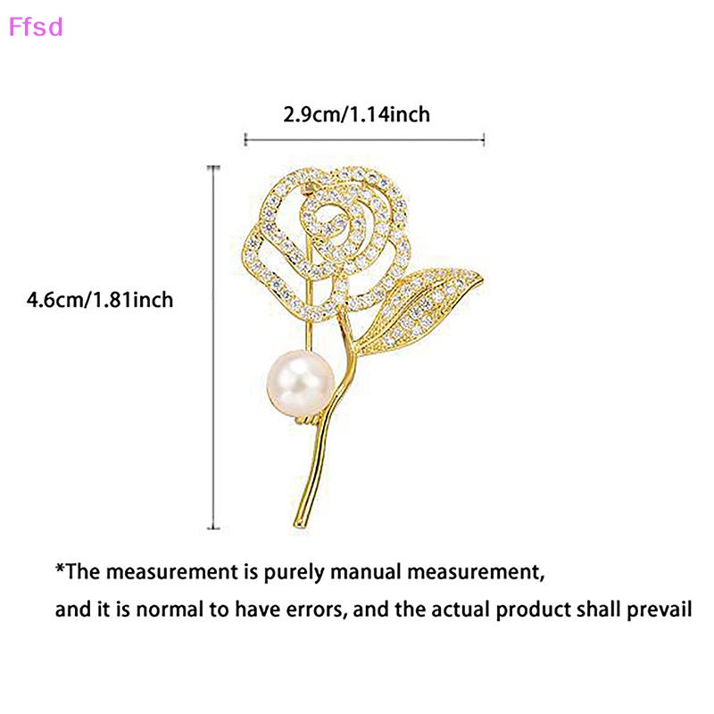 {Ffsd} Ghim Cài Áo Hình Hoa Trà Đính Kim Cương Giả Tinh Tế Nhẹ Nhàng Chống Thất Lạc Niche * Hàng Bán Chạy