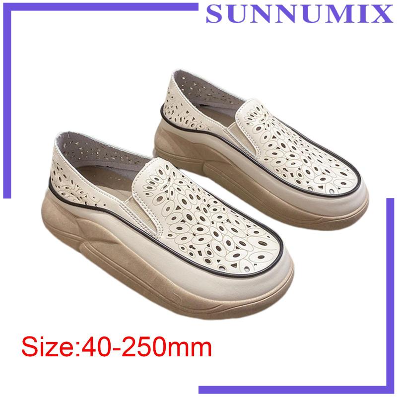[Sunnimix] Giày Thể Thao Da PU Đế Xuồng Thời Trang Xuân Hè Cho Nữ