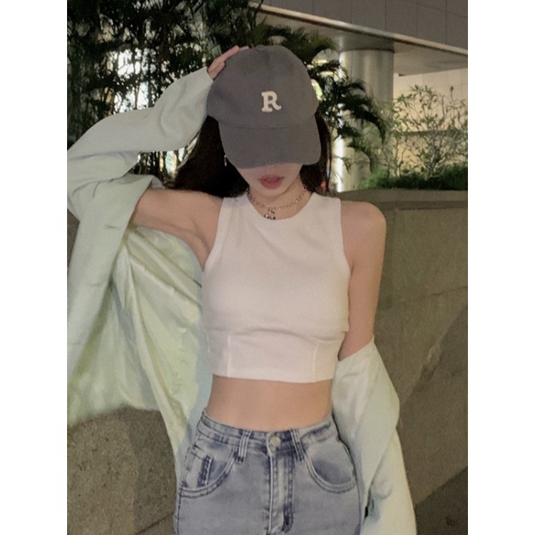 [CÓ MÚT] Áo ba lỗ croptop thun tăm siêu co giãn có đệm ngực MS1164