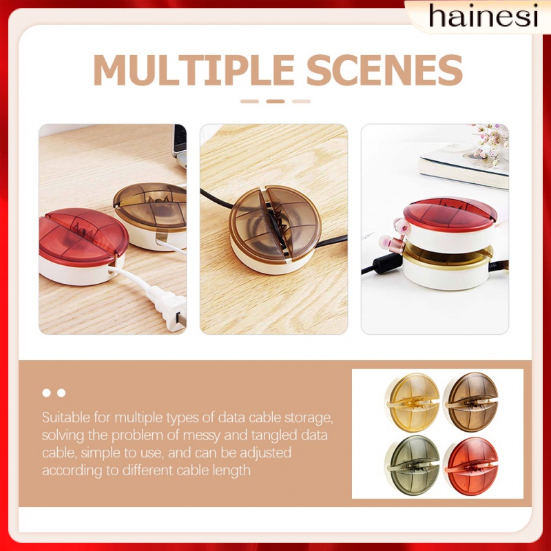 Set 4 Hộp Đựng Dây Cáp Để Bàn Có Thể Thu Gọn Sức Chứa Lớn