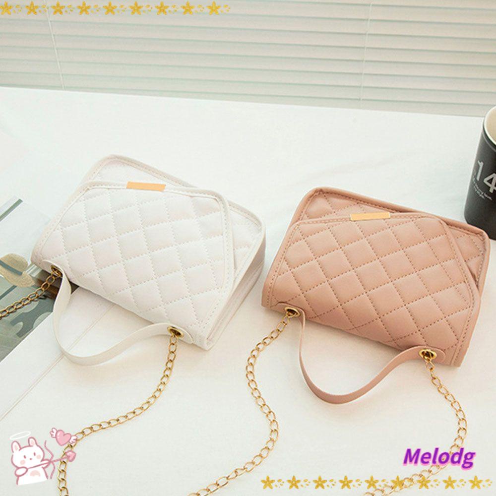 Túi Xách Da PU Phối Dây Xích Đeo Vai Sành Điệu Cho Nữ