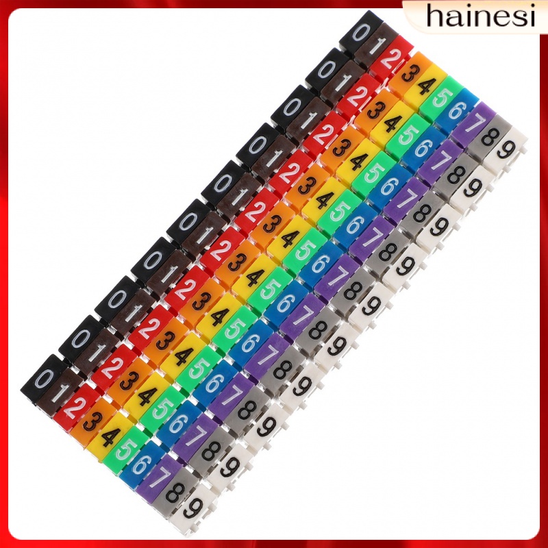 Set 100 Nhãn Đánh Dấu Dây Cáp Nhiều Màu Sắc Tiện Dụng