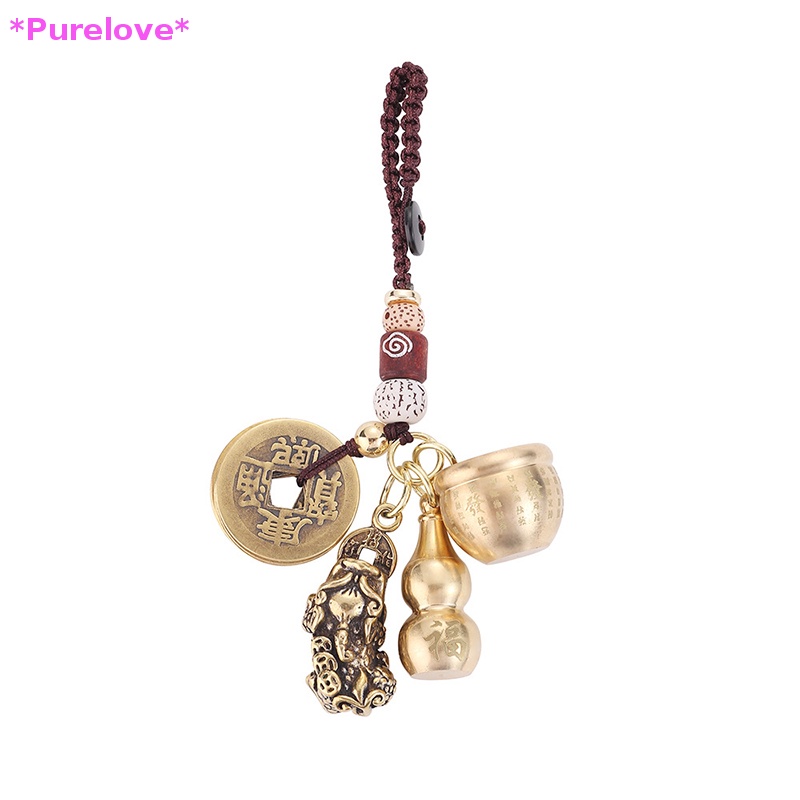 Móc Khóa Xe Hơi / Túi Xách Bằng Đồng Thau Hình Trụ Nước Sáng Tạo Mới