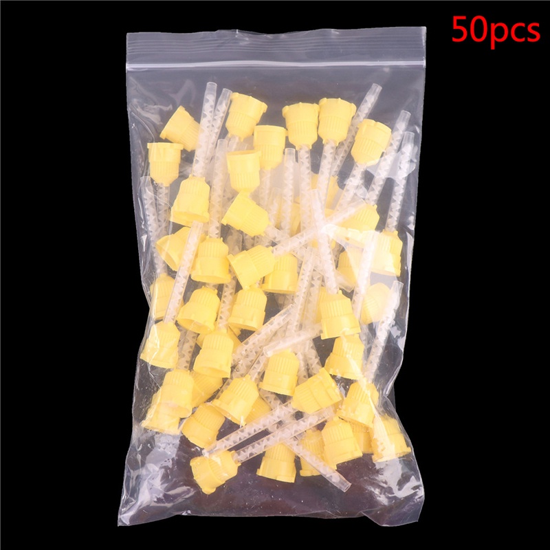 Set 50 Đầu Trộn Chất Liệu Silicone Cao Su Dùng Một Lần Tiện Lợi