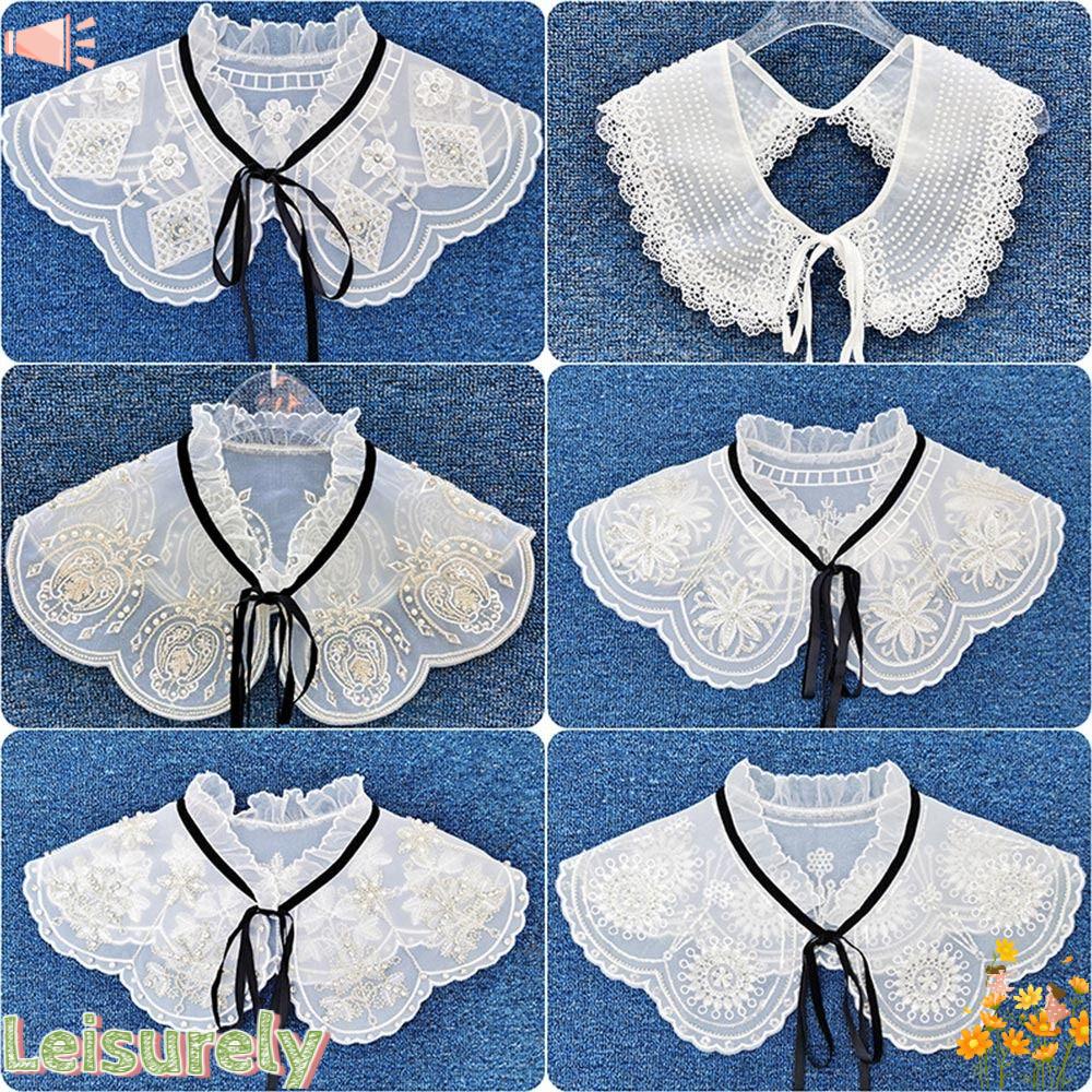 Cổ Áo Giả Chống Nắng Đa Năng Tháo Rời Được In Họa Tiết Hoa Dành Cho Bạn Nữ