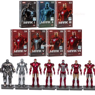  Mô Hình Nhân Vật Iron Man Mark 1 Mark 2 Mark 3-Mark 7 10cm 