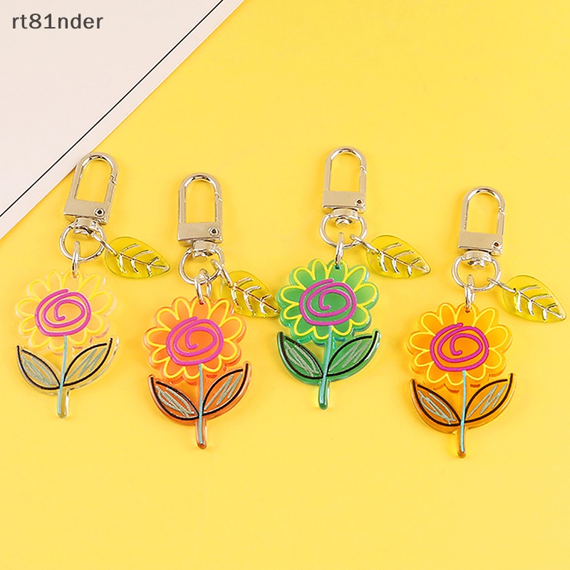 Rt Móc Khóa Acrylic Trong Suốt Hình Hoa Hướng Dương Đáng Yêu