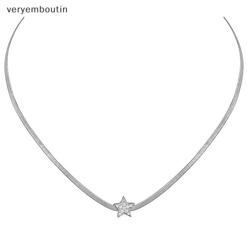 Vòng Cổ Choker Hình Ngôi Sao Năm Cánh Đính Đá Lấp Lánh Thời Trang Hàn Quốc Ngọt Ngào Y2K