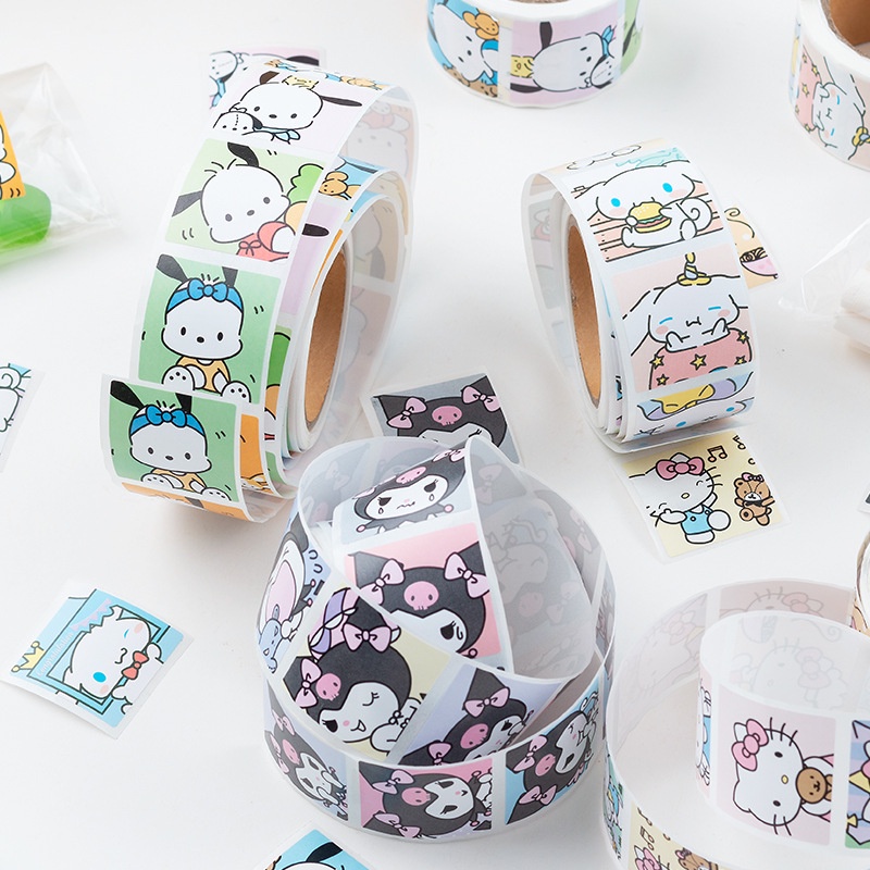 200 / Cuộn Phim hoạt hình Hình Dán Sanrio Dễ Thương