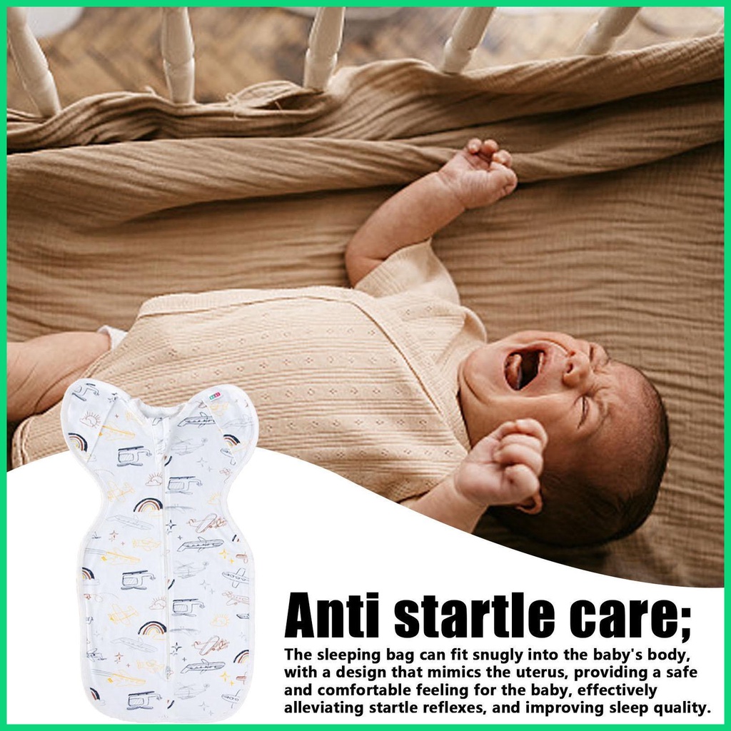 Túi Ngủ 2 Chiều Bằng Cotton Thân Thiện Với Da Chống Tĩnh Điện Có Khóa Kéo Cho Trẻ Sơ Sinh