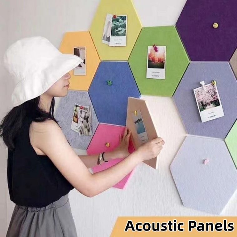 Tấm Đệm Cách Âm Hình Lục Giác Dày 8mm Dùng Trang Trí Tường Phòng Thu