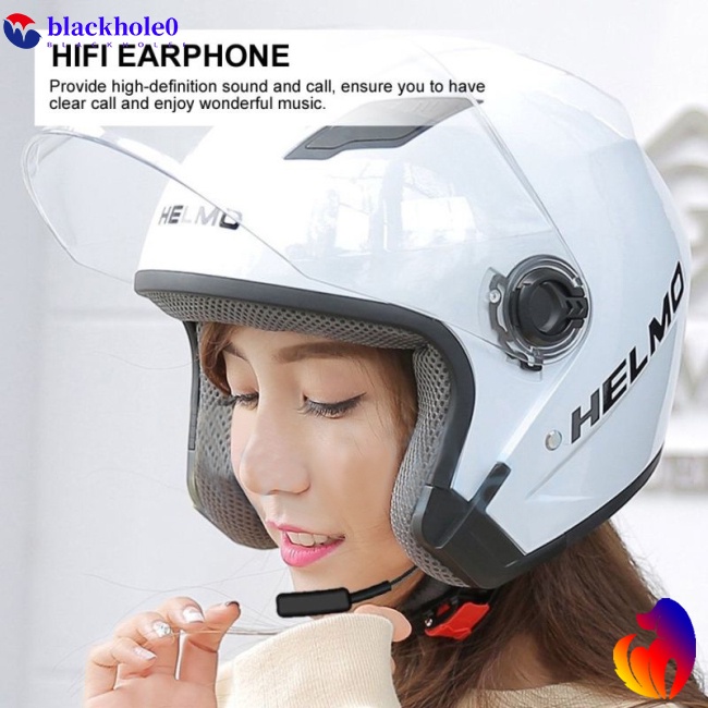 Bộ Tai Nghe Nón Bảo Hiểm Bluetooth 4.0 Có Mic Màu Đen