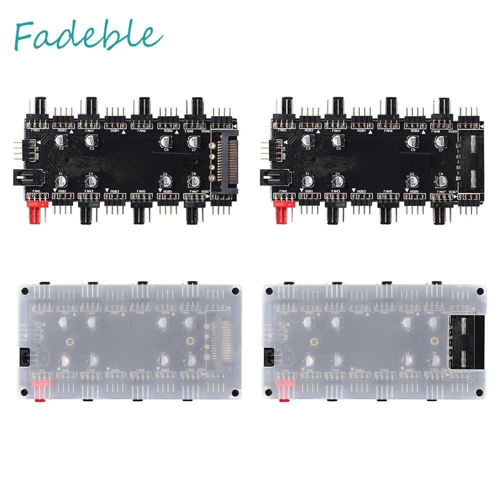 Bộ Chia Cổng 1 Sang 8 Cổng RGB PWM 12V / 4 Pin Cho Bo Mạch Chủ Quạt