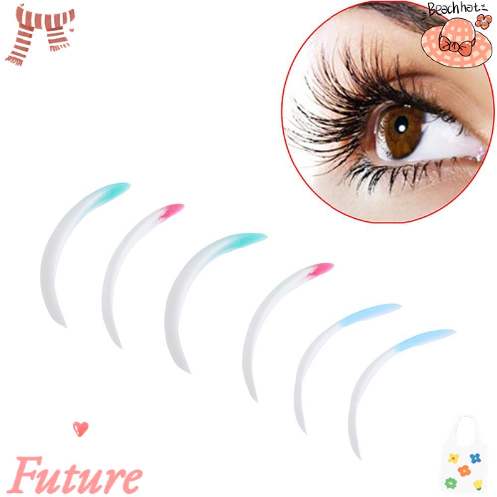 Set 5 Dụng Cụ Hỗ Trợ Uốn Cong Lông Mi Bằng Silica Gel Màu Đen Có Thể Tái Sử Dụng