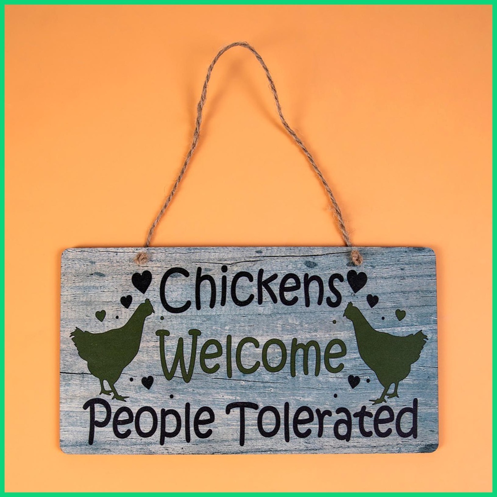 Bảng Hiệu Trang Trí Nông Trại In Hình Mông Gà Phong Cách Retro Nghệ Thuật