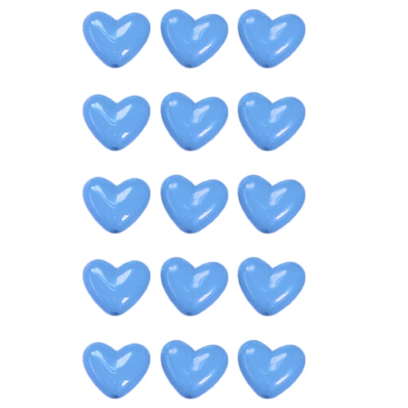 Set 15 Mặt Dây Chuyền Hình Trái Tim Bằng Acrylic