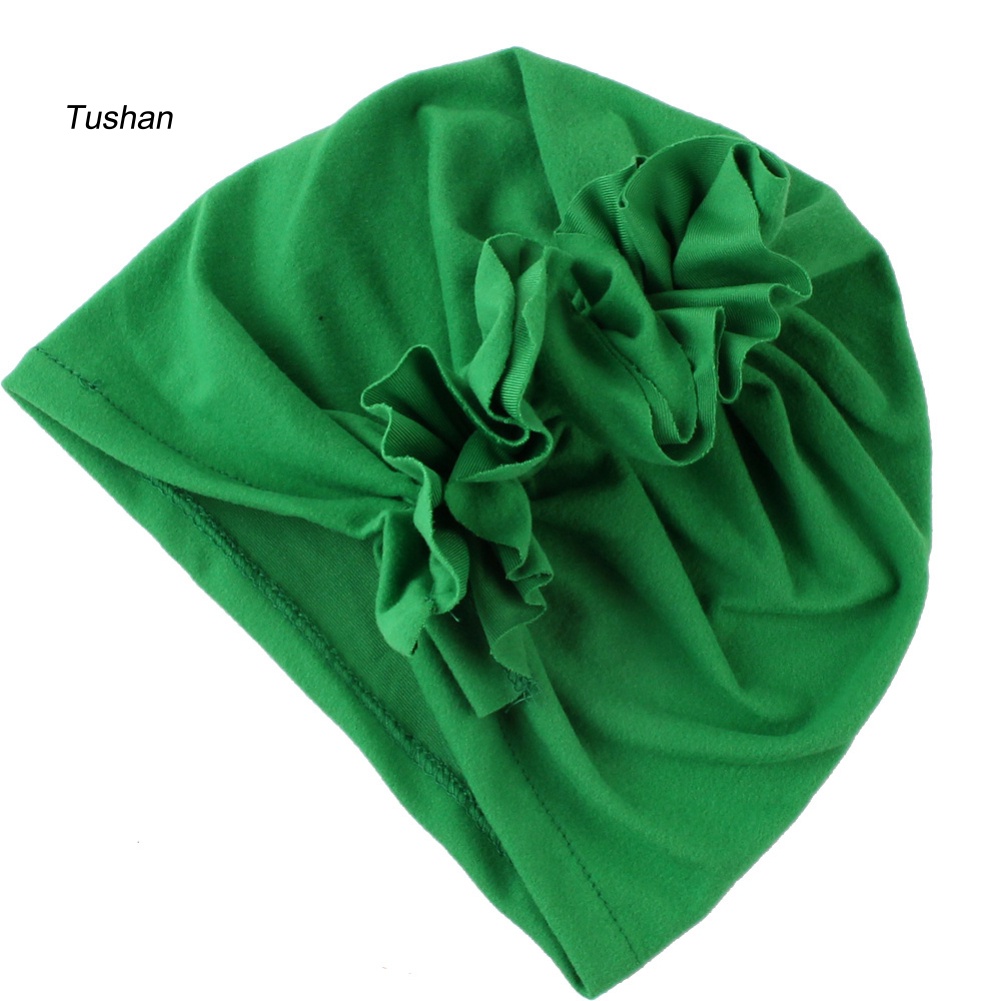 Mũ Cotton Màu Trơn Thoáng Khí Thắt Nút Thời Trang Xuân Hè Cho Bé Sơ Sinh