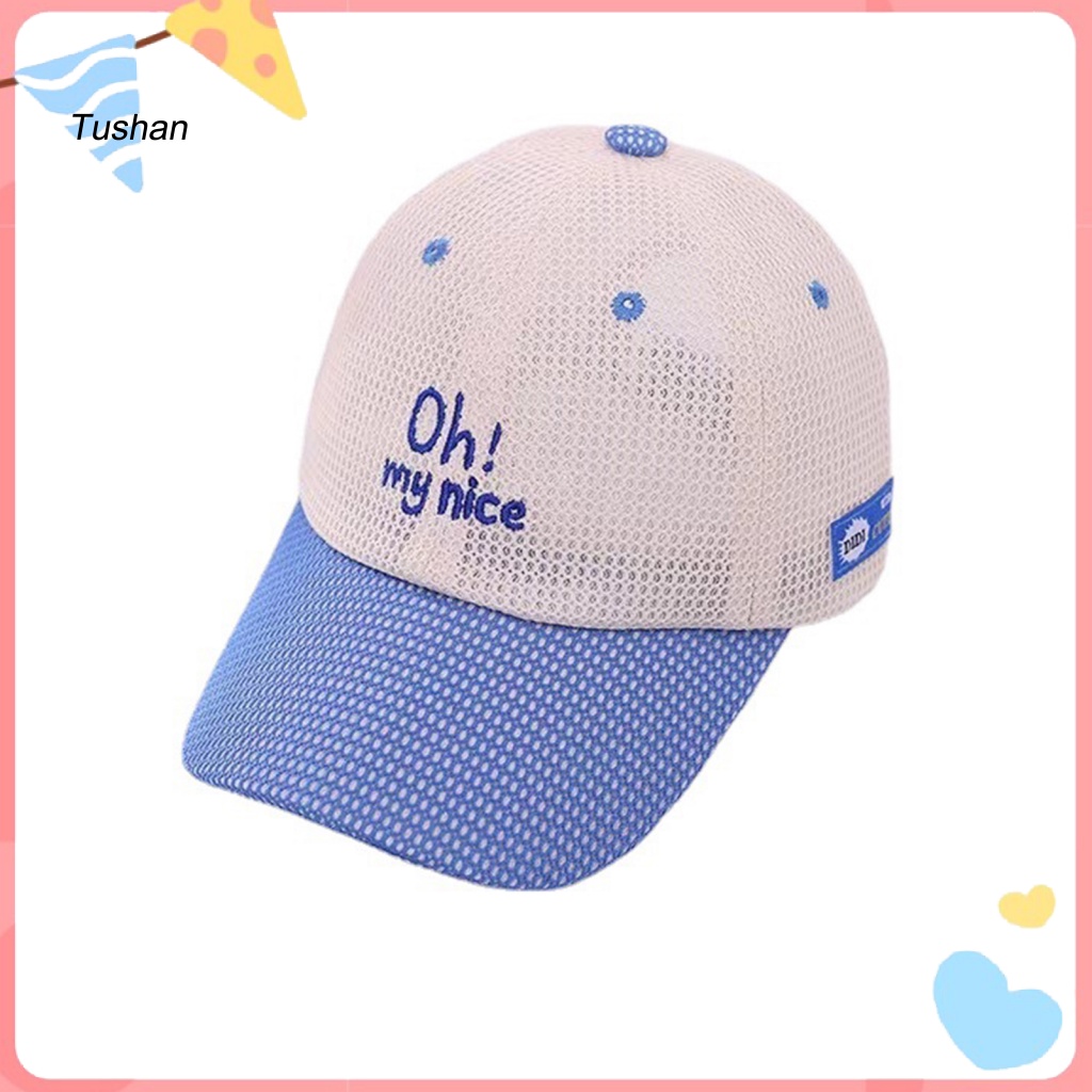 Mũ Lưỡi Trai Phối Lưới Thoáng Khí Thời Trang Mùa Hè Cho Bé