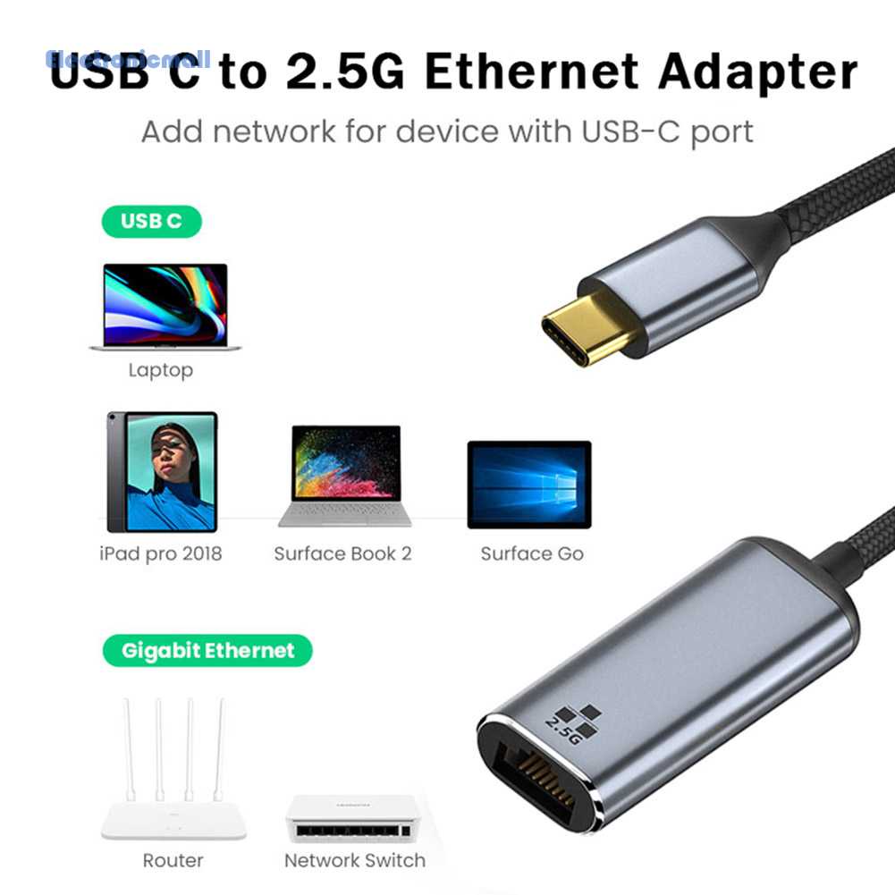Bộ Chuyển Đổi Mạng Ethernet USB C 2.5G Mall01.vn Tốc Độ Cao Cho Laptop PC Notebook RAU