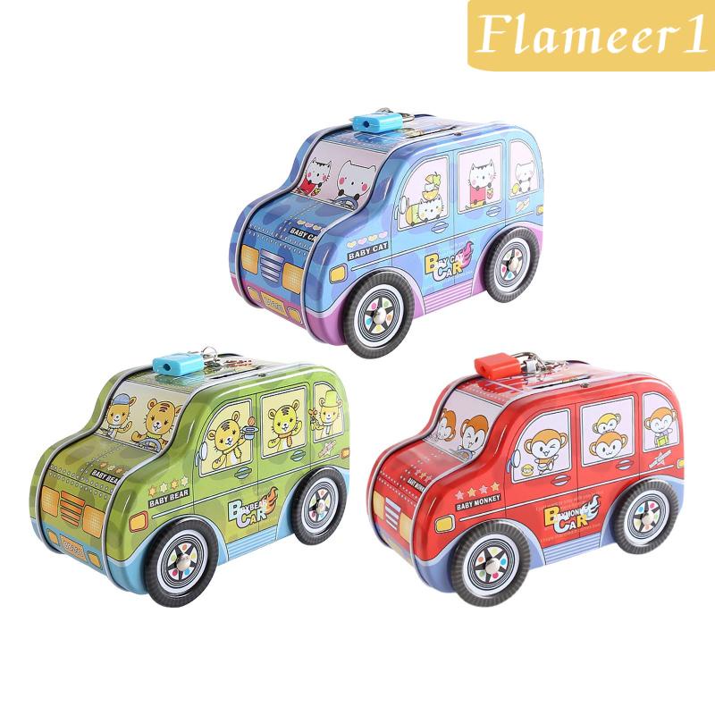[Flameameer1] Hộp Đựng Tiền Tiết Kiệm Hình Xe Hơi Tinh Tế Để Bàn Văn Phòng / Phòng Khách Màu Xanh Lam