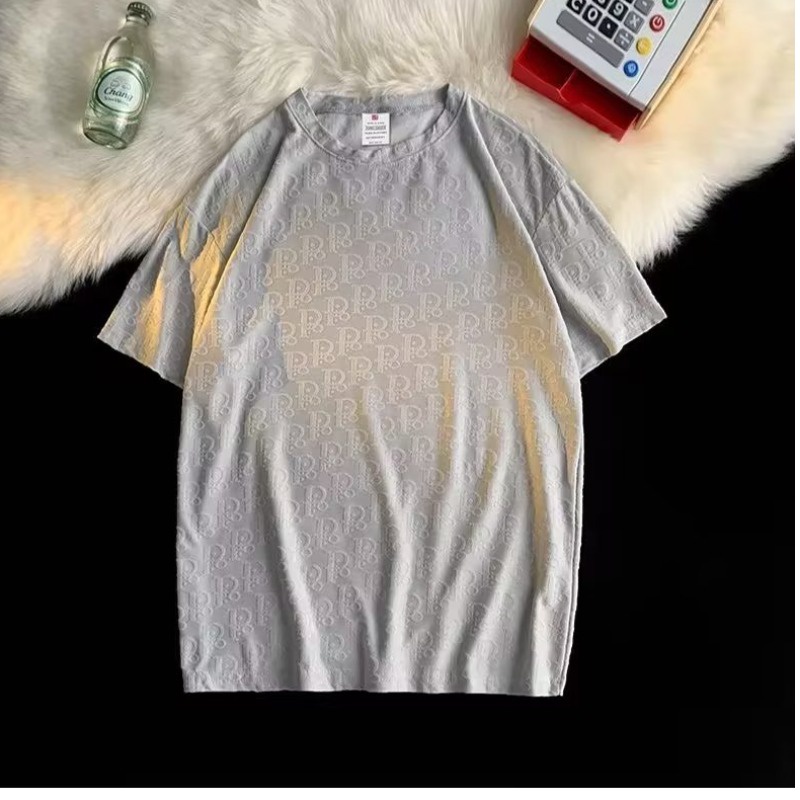 Áo Thun Tay Ngắn Dáng Rộng Bằng Lụa Lạnh Màu Sắc Trơn Thời Trang Mùa Hè Cho Nam Và Nữ