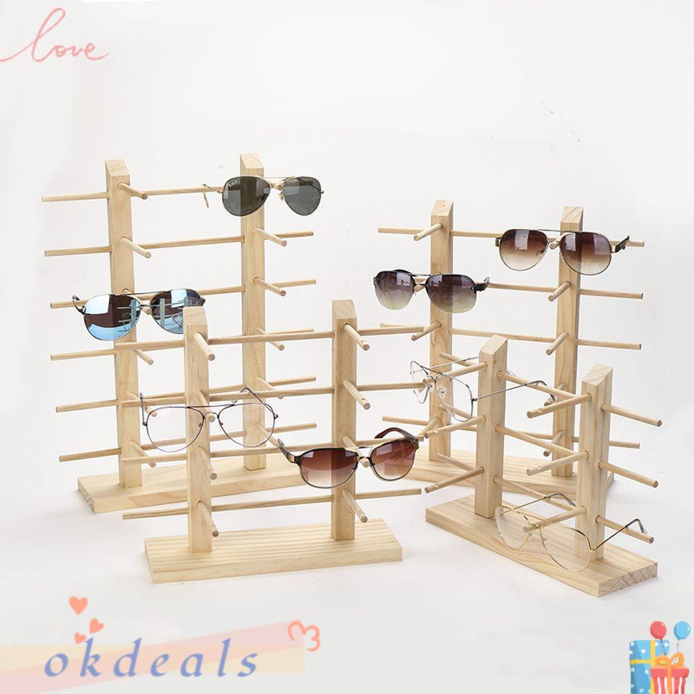 Giá Đỡ Trưng Bày Mắt Kính Bằng Gỗ Tiết Kiệm Không Gian