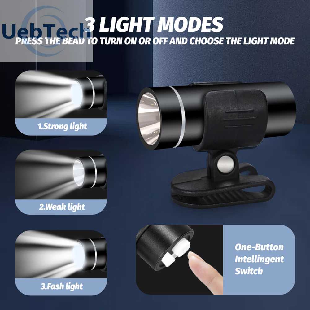 Set 2 Đèn Pin 200LM LED 230mAh Cổng Sạc USB Loại C