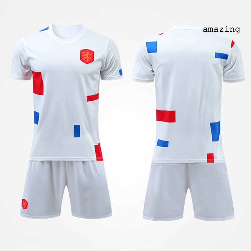 1 Bộ Áo Thun Thể Thao Màu Sắc Sống Động Thấm Hút Mồ Hôi Thoáng Khí Chống Mài Mòn Nhanh Khô + Quần Short Thể Thao Cho Bé