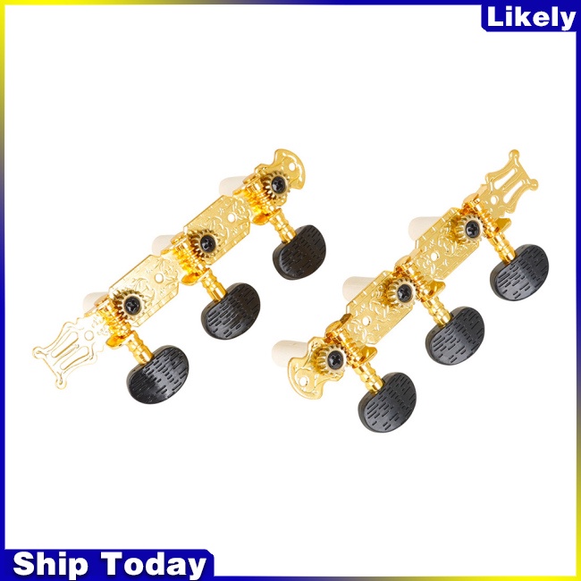 Bộ 2 Núm Vặn Điều Chỉnh Dây Đàn Guitar Bằng Đồng Thau Kèm Ốc Vít