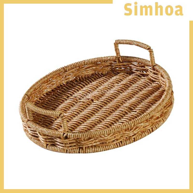Khay Tròn Đan Mây Dùng Đựng Bánh Mì / Cà Phê Để Bàn Tiệc Tối