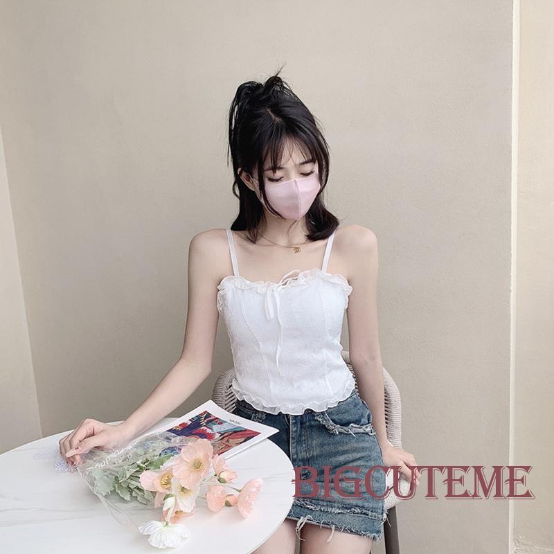 Áo Hai Dây Phối Ren Thời Trang Mùa Hè Quyến Rũ Cho Nữ