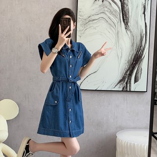 Đầm Denim Không Tay Dáng Ôm Thời Trang Mùa Hè 2023 Thiết Kế Đơn Giản Kiểu Pháp Cổ Điển