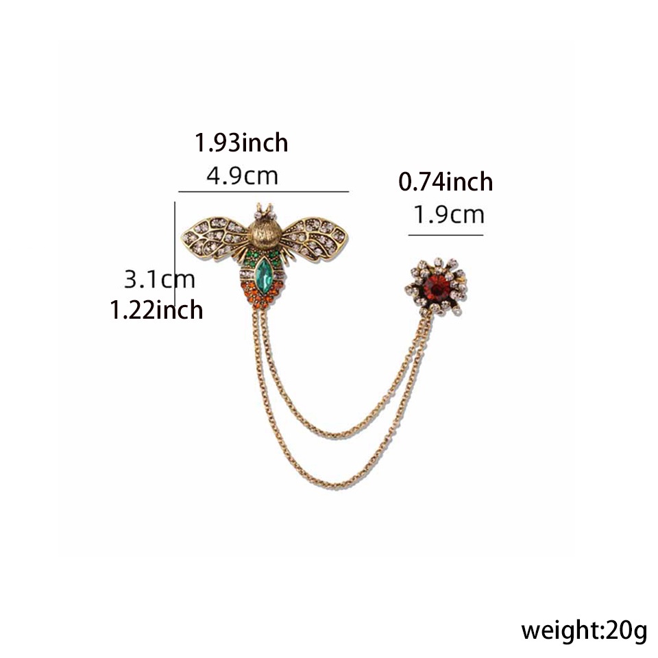 Ghim Cài Áo Hình Con Ong Đính Ngọc Trai Dễ Thương