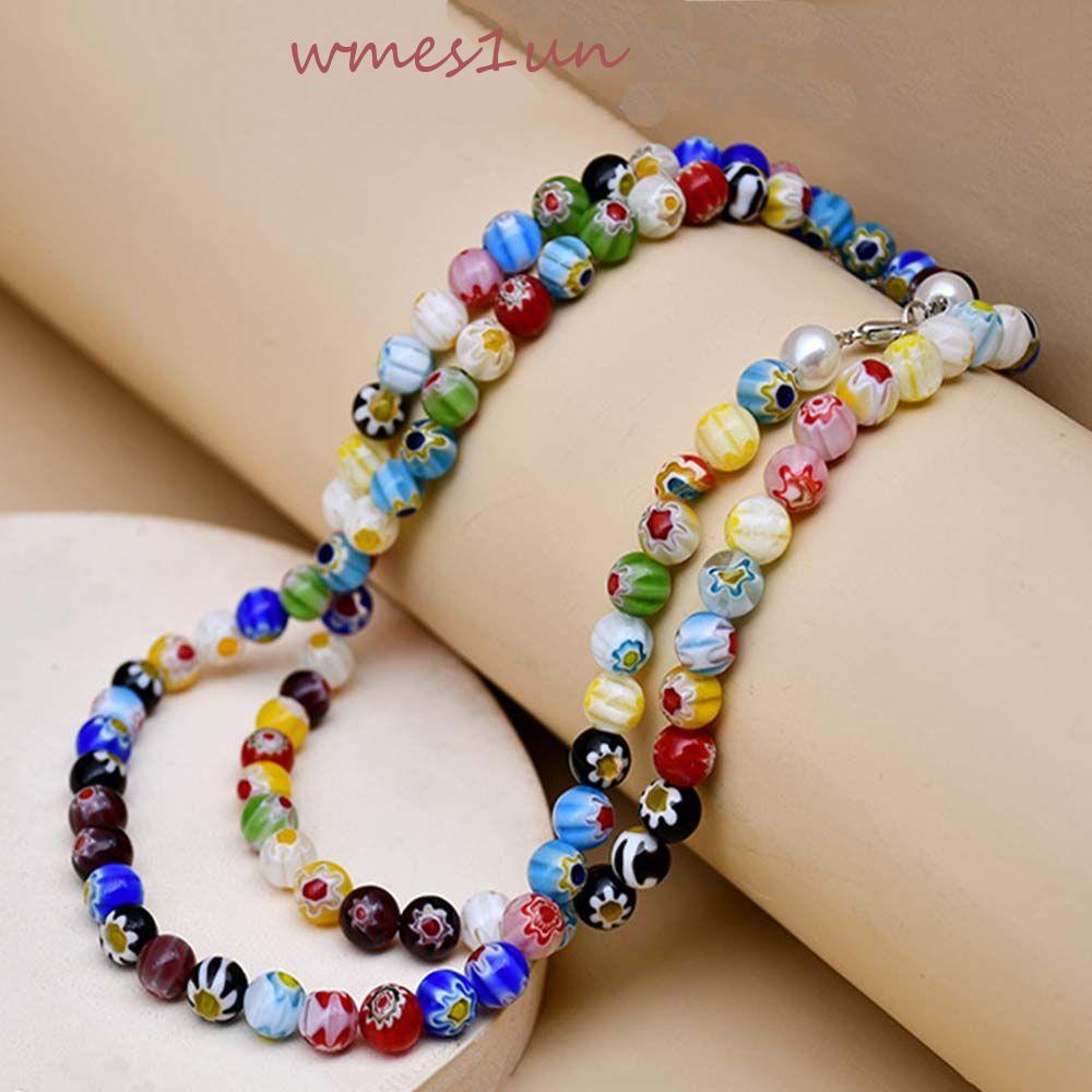 Vòng Cổ Choker Xỏ Hạt 15H Nhiều Màu Sắc Họa Tiết Hoa Cúc Xinh Xắn Dễ Phối Đồ Thời Trang Cho Nữ