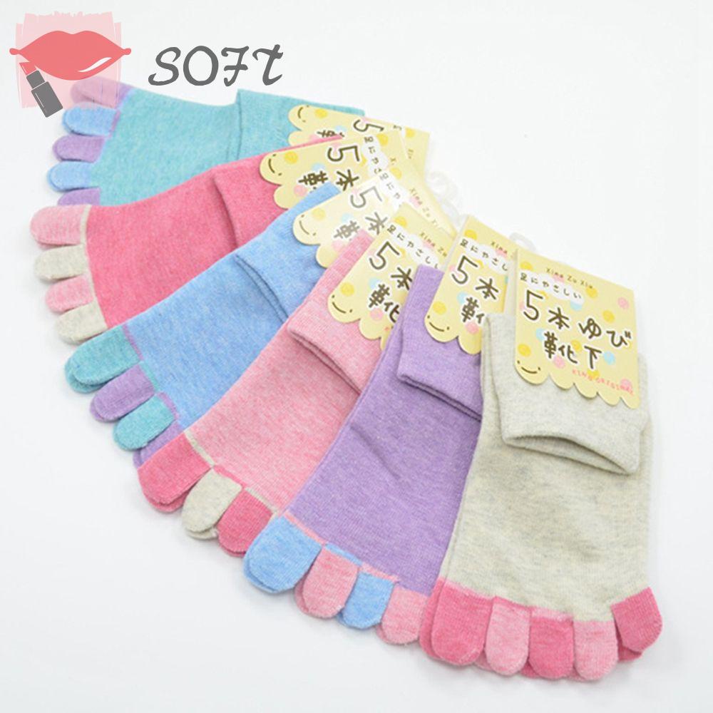 Vớ Cotton Xỏ Ngón Thoải Mái Mềm Mại Cho Nữ Tập Yoga