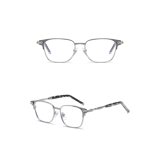 [-0°~-600°Mắt Kính Chống Ánh Sáng Xanh / Bức Xạ Bằng Kim Loại Cổ Điển Cho Nam Và Nữ