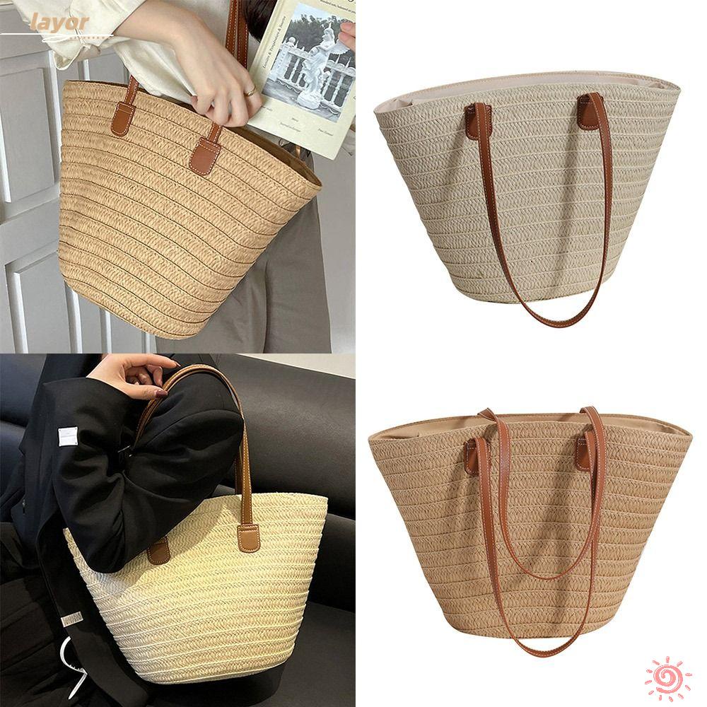 Túi Cói Đeo Vai Phong Cách Vintage Hợp Thời Trang Hè