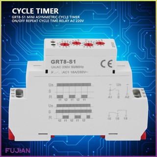 Grt8-S1 Mini Asymmetric Cycle Timer On/Off Repeat Time Relay Ac 240V Wide Delay Range [B/9]