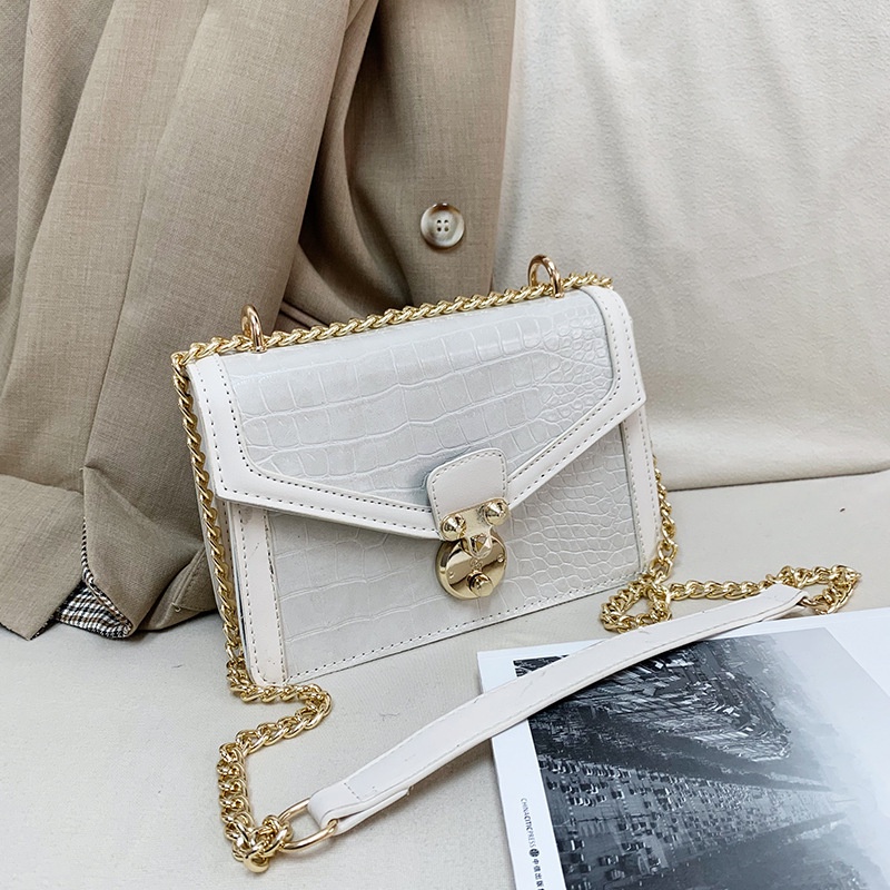 Túi Đeo Chéo Họa Tiết Da Cá Sấu Phong Cách Hàn Quốc Thời Trang Cho Nữ